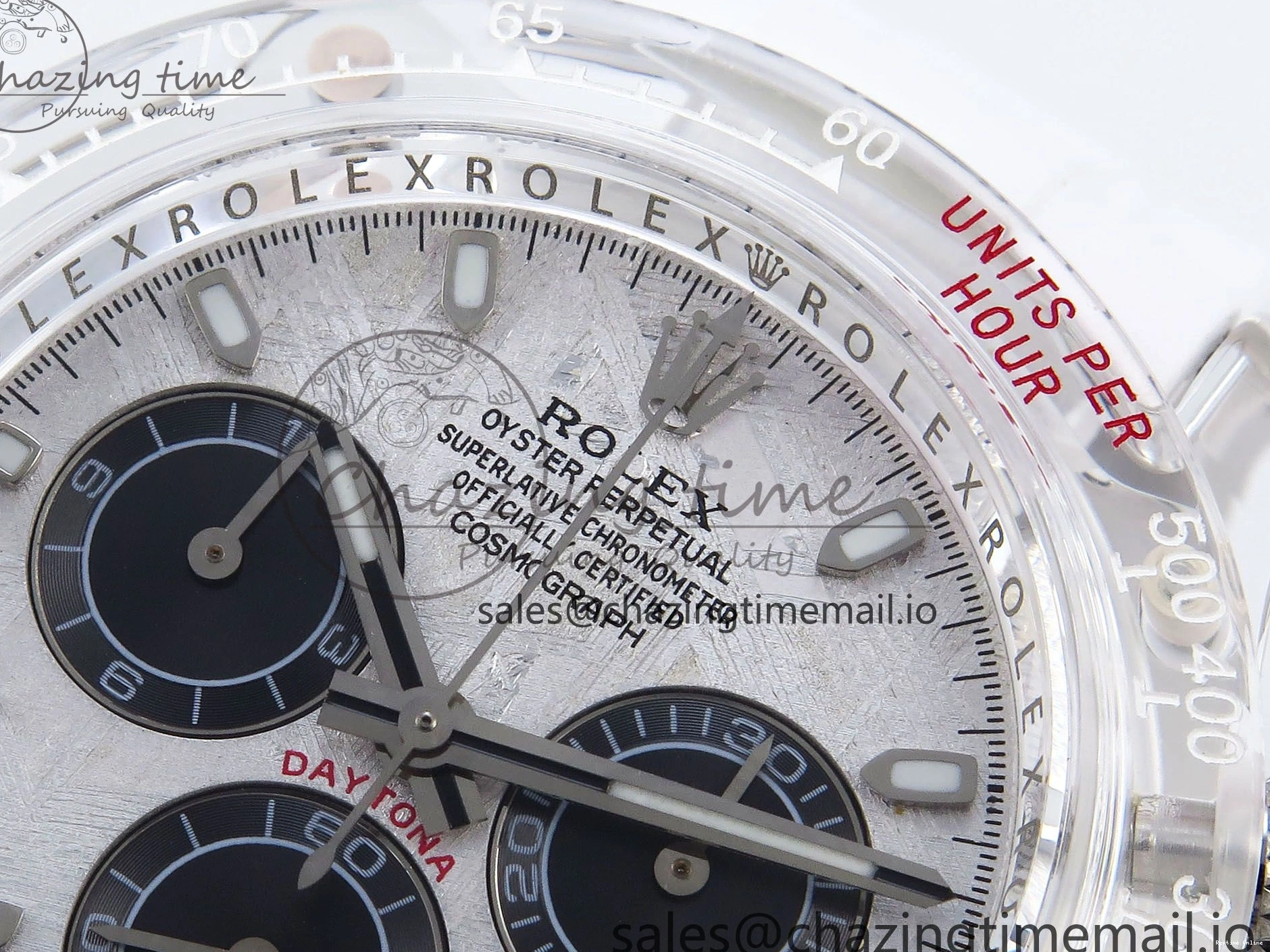 0407 Daytona AET Remould N6F 1:1 Best Edition Meteorite Dial on White Rubber Strap SA TopPick 920